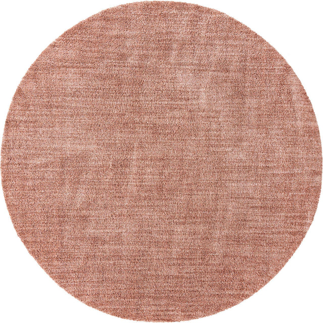 Grapefruit Pink 10' x 10' Jill Zarin Shaggy Chic Round Area Rug Thick Soft Touch Fluffy & Plush Shaggy Pile 100% Polyester (Space-Dyed Yarn) With Jute Backing Carpet for Sale at Rug Engine