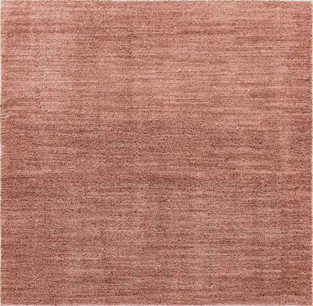 Grapefruit Pink 7' 10 x 7' 10 Jill Zarin Shaggy Chic Square Area Rug Thick Soft Touch Fluffy & Plush Shaggy Pile 100% Polyester (Space-Dyed Yarn) With Jute Backing Carpet for Sale at Rug Engine