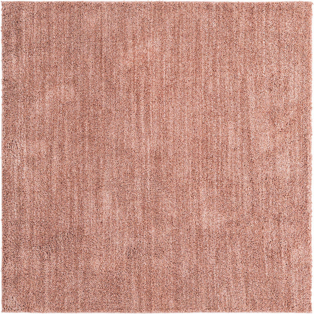 Grapefruit Pink 6' 5 x 6' 5 Jill Zarin Shaggy Chic Square Area Rug Thick Soft Touch Fluffy & Plush Shaggy Pile 100% Polyester (Space-Dyed Yarn) With Jute Backing Carpet for Sale at Rug Engine