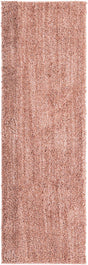 Grapefruit Pink 2' x 6' Jill Zarin Shaggy Chic Runner Area Rug Thick Soft Touch Fluffy & Plush Shaggy Pile 100% Polyester (Space-Dyed Yarn) With Jute Backing Carpet for Sale at Rug Engine