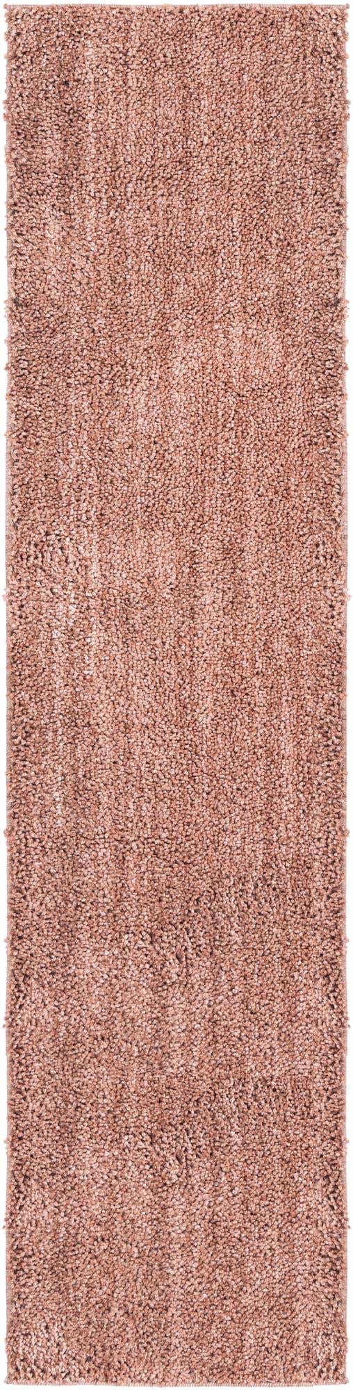 Grapefruit Pink 2' x 8' Jill Zarin Shaggy Chic Runner Area Rug Thick Soft Touch Fluffy & Plush Shaggy Pile 100% Polyester (Space-Dyed Yarn) With Jute Backing Carpet for Sale at Rug Engine
