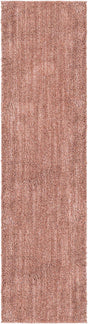 Grapefruit Pink 2' 7 x 10' Jill Zarin Shaggy Chic Runner Area Rug Thick Soft Touch Fluffy & Plush Shaggy Pile 100% Polyester (Space-Dyed Yarn) With Jute Backing Carpet for Sale at Rug Engine