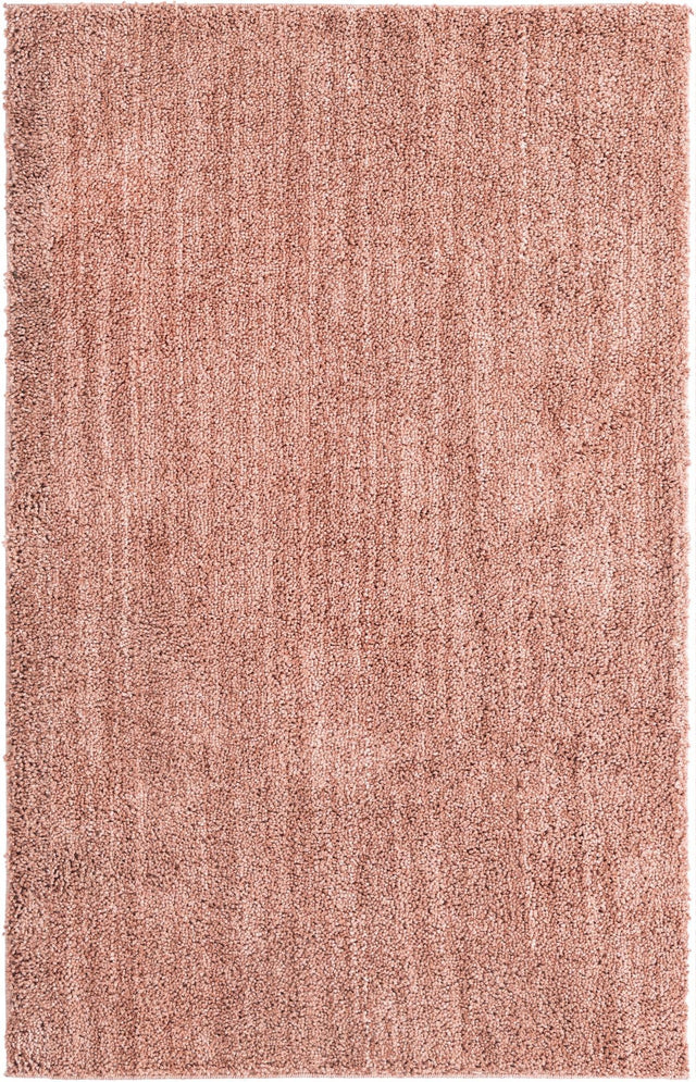 Grapefruit Pink 1' 4 x 1' 4 Jill Zarin Shaggy Chic Sample Area Rug Thick Soft Touch Fluffy & Plush Shaggy Pile 100% Polyester (Space-Dyed Yarn) With Jute Backing Carpet for Sale at Rug Engine