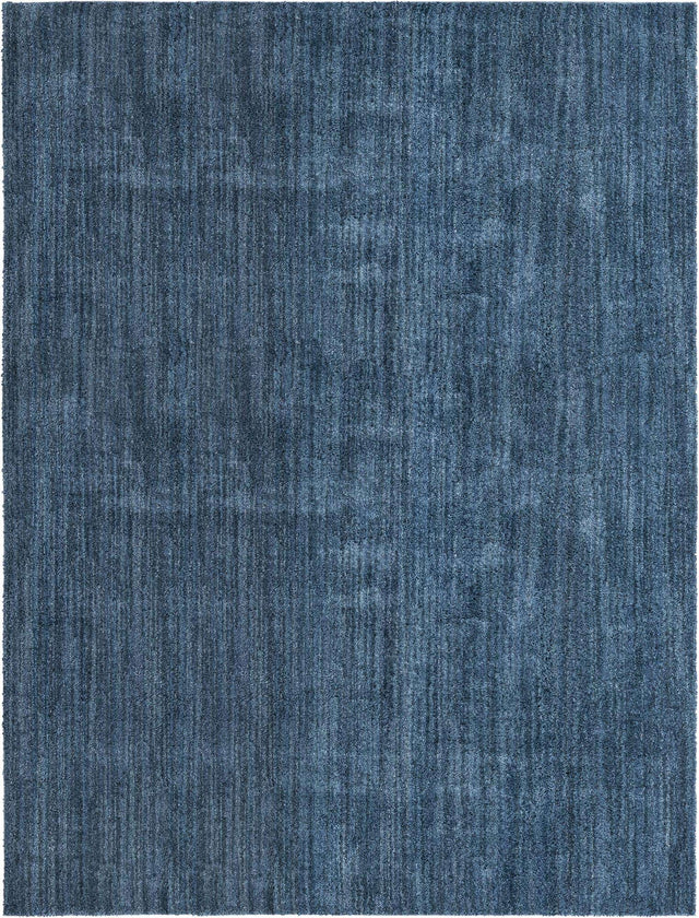 Blueberry Blue 9' 4 x 12' Jill Zarin Shaggy Chic Rectangle Area Rug Thick Soft Touch Fluffy & Plush Shaggy Pile 100% Polyester (Space-Dyed Yarn) With Jute Backing Carpet for Sale at Rug Engine