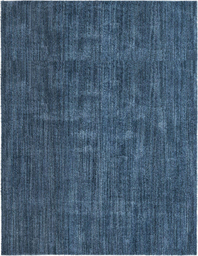 Blueberry Blue 7' 10 x 10' Jill Zarin Shaggy Chic Rectangle Area Rug Thick Soft Touch Fluffy & Plush Shaggy Pile 100% Polyester (Space-Dyed Yarn) With Jute Backing Carpet for Sale at Rug Engine