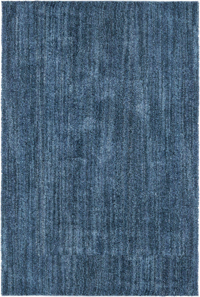 Blueberry Blue 4' 1 x 6' 1 Jill Zarin Shaggy Chic Rectangle Area Rug Thick Soft Touch Fluffy & Plush Shaggy Pile 100% Polyester (Space-Dyed Yarn) With Jute Backing Carpet for Sale at Rug Engine