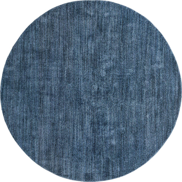 Blueberry Blue 10' x 10' Jill Zarin Shaggy Chic Round Area Rug Thick Soft Touch Fluffy & Plush Shaggy Pile 100% Polyester (Space-Dyed Yarn) With Jute Backing Carpet for Sale at Rug Engine