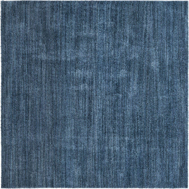 Blueberry Blue 7' 10 x 7' 10 Jill Zarin Shaggy Chic Square Area Rug Thick Soft Touch Fluffy & Plush Shaggy Pile 100% Polyester (Space-Dyed Yarn) With Jute Backing Carpet for Sale at Rug Engine