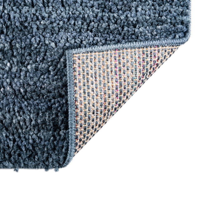 Blueberry Blue 7' 10 x 7' 10 Jill Zarin Shaggy Chic Square Area Rug Thick Soft Touch Fluffy & Plush Shaggy Pile 100% Polyester (Space-Dyed Yarn) With Jute Backing Carpet for Sale at Rug Engine