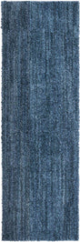 Blueberry Blue 2' x 6' Jill Zarin Shaggy Chic Runner Area Rug Thick Soft Touch Fluffy & Plush Shaggy Pile 100% Polyester (Space-Dyed Yarn) With Jute Backing Carpet for Sale at Rug Engine