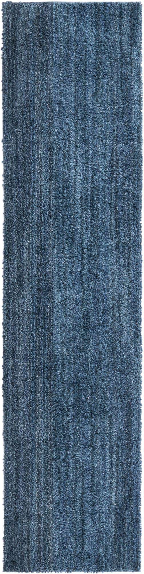 Blueberry Blue 2' x 8' Jill Zarin Shaggy Chic Runner Area Rug Thick Soft Touch Fluffy & Plush Shaggy Pile 100% Polyester (Space-Dyed Yarn) With Jute Backing Carpet for Sale at Rug Engine