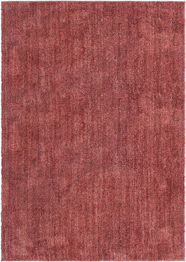 Pomegranate Red 6' 5 x 9' Jill Zarin Shaggy Chic Rectangle Area Rug Thick Soft Touch Fluffy & Plush Shaggy Pile 100% Polyester (Space-Dyed Yarn) With Jute Backing Carpet for Sale at Rug Engine