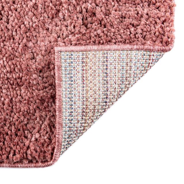 Pomegranate Red 6' 5 x 9' Jill Zarin Shaggy Chic Rectangle Area Rug Thick Soft Touch Fluffy & Plush Shaggy Pile 100% Polyester (Space-Dyed Yarn) With Jute Backing Carpet for Sale at Rug Engine
