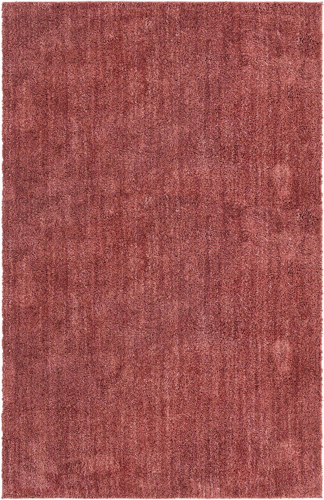 Pomegranate Red 5' 3 x 8' Jill Zarin Shaggy Chic Rectangle Area Rug Thick Soft Touch Fluffy & Plush Shaggy Pile 100% Polyester (Space-Dyed Yarn) With Jute Backing Carpet for Sale at Rug Engine