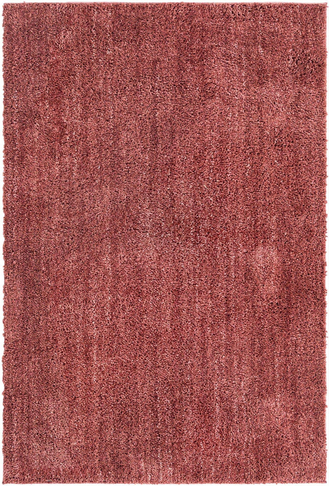 Pomegranate Red 4' x 6' Jill Zarin Shaggy Chic Rectangle Area Rug Thick Soft Touch Fluffy & Plush Shaggy Pile 100% Polyester (Space-Dyed Yarn) With Jute Backing Carpet for Sale at Rug Engine