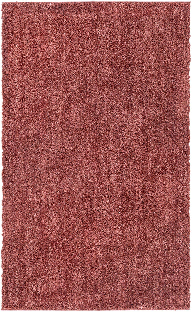 Pomegranate Red 3' 3 x 5' 3 Jill Zarin Shaggy Chic Rectangle Area Rug Thick Soft Touch Fluffy & Plush Shaggy Pile 100% Polyester (Space-Dyed Yarn) With Jute Backing Carpet for Sale at Rug Engine