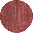 Pomegranate Red 3' 3 x 3' 3 Jill Zarin Shaggy Chic Round Area Rug Thick Soft Touch Fluffy & Plush Shaggy Pile 100% Polyester (Space-Dyed Yarn) With Jute Backing Carpet for Sale at Rug Engine