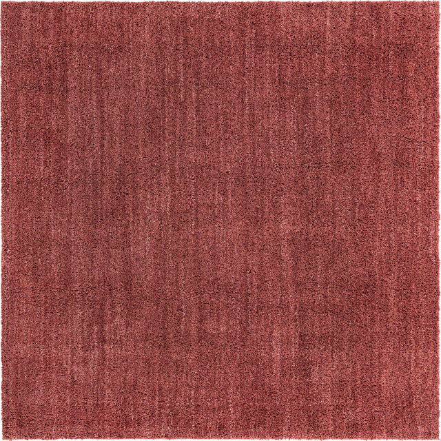 Pomegranate Red 7' 10 x 7' 10 Jill Zarin Shaggy Chic Square Area Rug Thick Soft Touch Fluffy & Plush Shaggy Pile 100% Polyester (Space-Dyed Yarn) With Jute Backing Carpet for Sale at Rug Engine