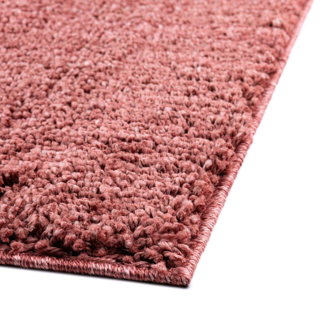 Pomegranate Red 6' 5 x 6' 5 Jill Zarin Shaggy Chic Square Area Rug Thick Soft Touch Fluffy & Plush Shaggy Pile 100% Polyester (Space-Dyed Yarn) With Jute Backing Carpet for Sale at Rug Engine