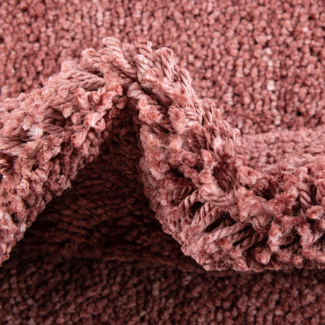Pomegranate Red 6' 5 x 6' 5 Jill Zarin Shaggy Chic Square Area Rug Thick Soft Touch Fluffy & Plush Shaggy Pile 100% Polyester (Space-Dyed Yarn) With Jute Backing Carpet for Sale at Rug Engine