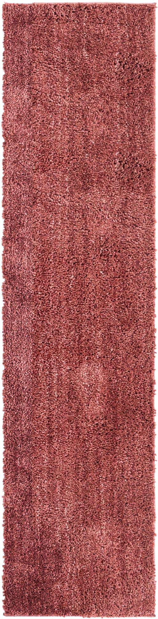 Pomegranate Red 2' x 8' Jill Zarin Shaggy Chic Runner Area Rug Thick Soft Touch Fluffy & Plush Shaggy Pile 100% Polyester (Space-Dyed Yarn) With Jute Backing Carpet for Sale at Rug Engine