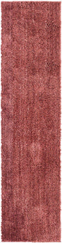 Pomegranate Red 2' x 8' Jill Zarin Shaggy Chic Runner Area Rug Thick Soft Touch Fluffy & Plush Shaggy Pile 100% Polyester (Space-Dyed Yarn) With Jute Backing Carpet for Sale at Rug Engine
