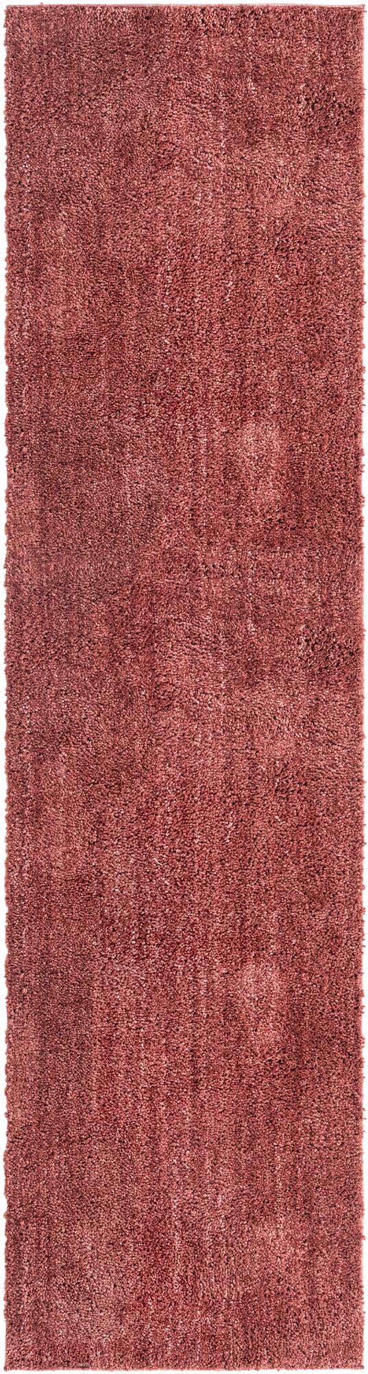 Pomegranate Red 2' 7 x 10' Jill Zarin Shaggy Chic Runner Area Rug Thick Soft Touch Fluffy & Plush Shaggy Pile 100% Polyester (Space-Dyed Yarn) With Jute Backing Carpet for Sale at Rug Engine