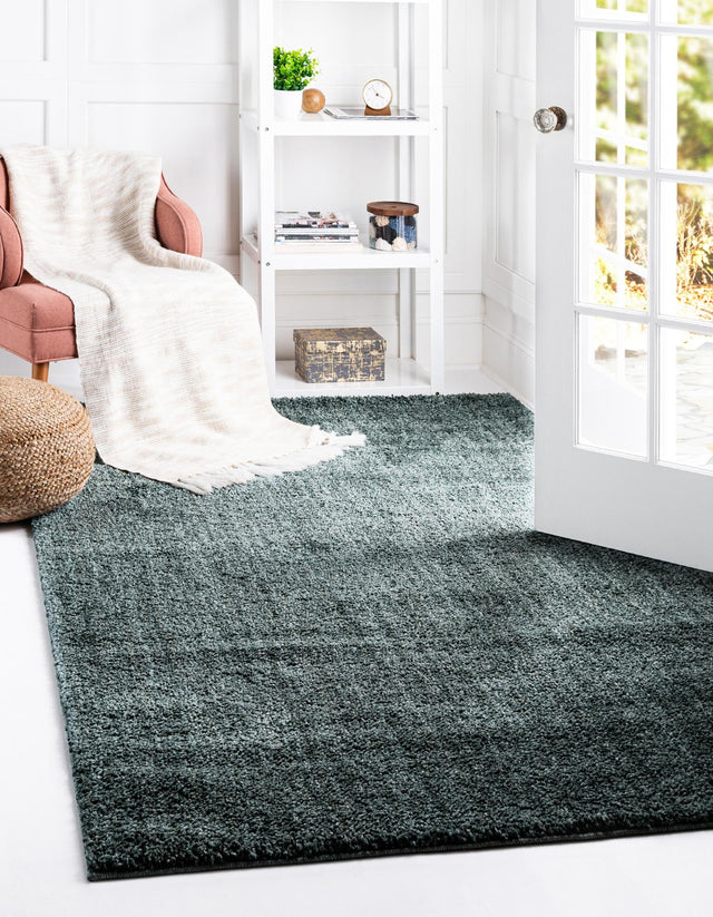 Rosemary Green 5' 3 x 8' Jill Zarin Shaggy Chic Rectangle Area Rug Thick Soft Touch Fluffy & Plush Shaggy Pile 100% Polyester (Space-Dyed Yarn) With Jute Backing Carpet for Sale at Rug Engine