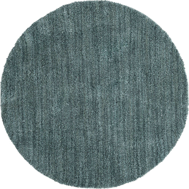 Rosemary Green 5' 3 x 5' 3 Jill Zarin Shaggy Chic Round Area Rug Thick Soft Touch Fluffy & Plush Shaggy Pile 100% Polyester (Space-Dyed Yarn) With Jute Backing Carpet for Sale at Rug Engine