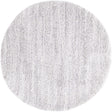 Ash Gray 3' 3 x 3' 3 Jill Zarin Shaggy Chic Round Area Rug Thick Soft Touch Fluffy & Plush Shaggy Pile 100% Polyester (Space-Dyed Yarn) With Jute Backing Carpet for Sale at Rug Engine