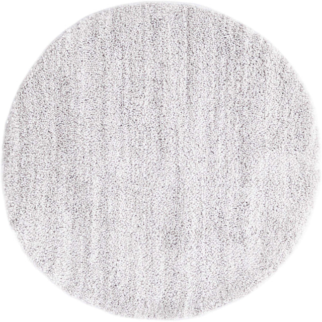 Ash Gray 3' 3 x 3' 3 Jill Zarin Shaggy Chic Round Area Rug Thick Soft Touch Fluffy & Plush Shaggy Pile 100% Polyester (Space-Dyed Yarn) With Jute Backing Carpet for Sale at Rug Engine