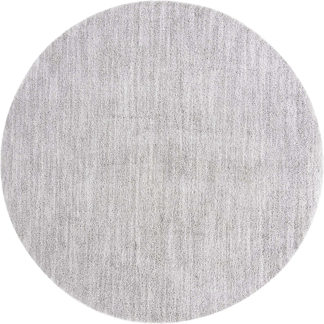 Ash Gray 10' x 10' Jill Zarin Shaggy Chic Round Area Rug Thick Soft Touch Fluffy & Plush Shaggy Pile 100% Polyester (Space-Dyed Yarn) With Jute Backing Carpet for Sale at Rug Engine