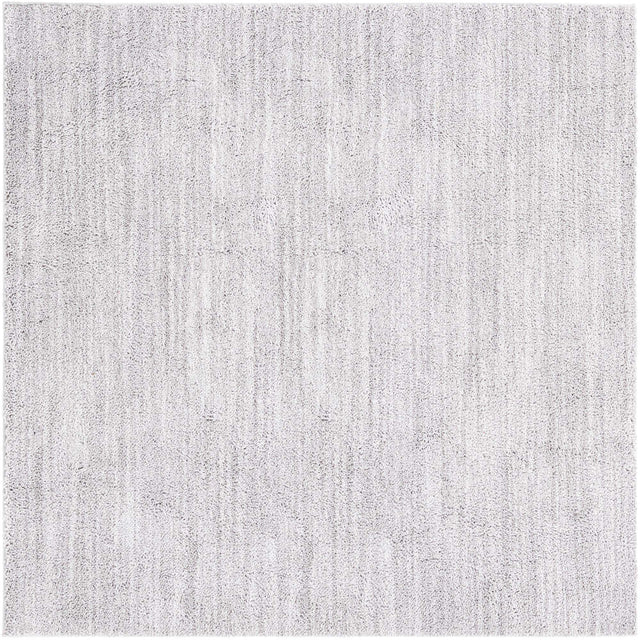 Ash Gray 7' 10 x 7' 10 Jill Zarin Shaggy Chic Square Area Rug Thick Soft Touch Fluffy & Plush Shaggy Pile 100% Polyester (Space-Dyed Yarn) With Jute Backing Carpet for Sale at Rug Engine