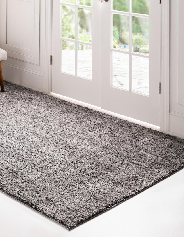 Pepper Gray 5' 3 x 8' Jill Zarin Shaggy Chic Rectangle Area Rug Thick Soft Touch Fluffy & Plush Shaggy Pile 100% Polyester (Space-Dyed Yarn) With Jute Backing Carpet for Sale at Rug Engine