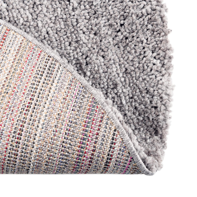 Pepper Gray 7' x 7' Jill Zarin Shaggy Chic Round Area Rug Thick Soft Touch Fluffy & Plush Shaggy Pile 100% Polyester (Space-Dyed Yarn) With Jute Backing Carpet for Sale at Rug Engine