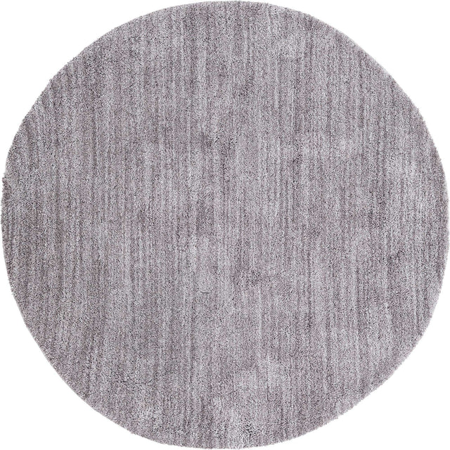 Pepper Gray 7' x 7' Jill Zarin Shaggy Chic Round Area Rug Thick Soft Touch Fluffy & Plush Shaggy Pile 100% Polyester (Space-Dyed Yarn) With Jute Backing Carpet for Sale at Rug Engine