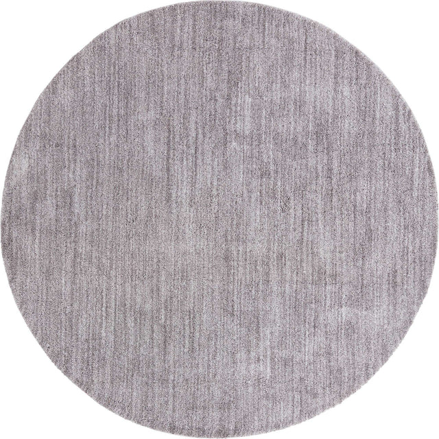 Pepper Gray 10' x 10' Jill Zarin Shaggy Chic Round Area Rug Thick Soft Touch Fluffy & Plush Shaggy Pile 100% Polyester (Space-Dyed Yarn) With Jute Backing Carpet for Sale at Rug Engine