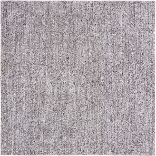 Pepper Gray 7' 10 x 7' 10 Jill Zarin Shaggy Chic Square Area Rug Thick Soft Touch Fluffy & Plush Shaggy Pile 100% Polyester (Space-Dyed Yarn) With Jute Backing Carpet for Sale at Rug Engine