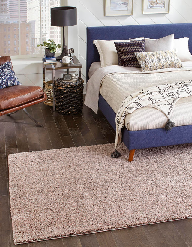 Mushroom 7' 10 x 10' Jill Zarin Shaggy Chic Rectangle Area Rug Thick Soft Touch Fluffy & Plush Shaggy Pile 100% Polyester (Space-Dyed Yarn) With Jute Backing Carpet for Sale at Rug Engine