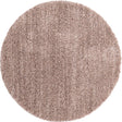 Mushroom 3' 3 x 3' 3 Jill Zarin Shaggy Chic Round Area Rug Thick Soft Touch Fluffy & Plush Shaggy Pile 100% Polyester (Space-Dyed Yarn) With Jute Backing Carpet for Sale at Rug Engine