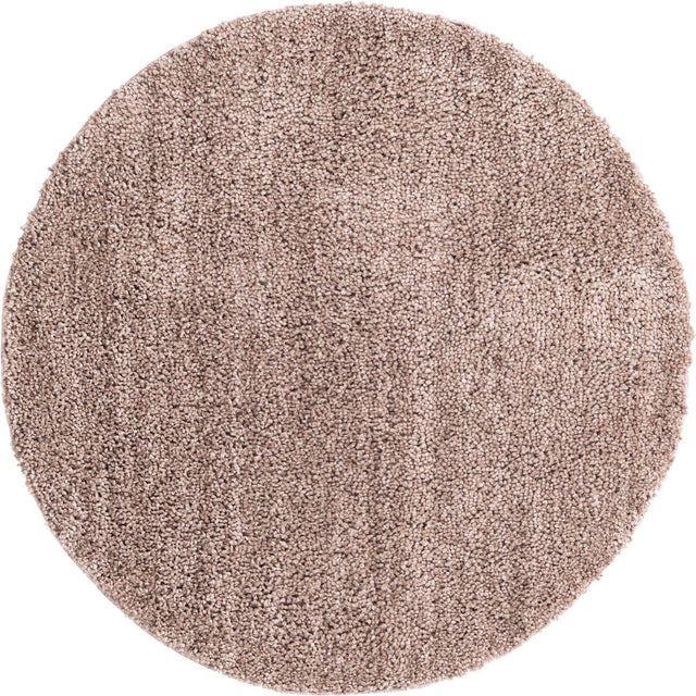 Mushroom 3' 3 x 3' 3 Jill Zarin Shaggy Chic Round Area Rug Thick Soft Touch Fluffy & Plush Shaggy Pile 100% Polyester (Space-Dyed Yarn) With Jute Backing Carpet for Sale at Rug Engine