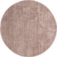 Mushroom 7' x 7' Jill Zarin Shaggy Chic Round Area Rug Thick Soft Touch Fluffy & Plush Shaggy Pile 100% Polyester (Space-Dyed Yarn) With Jute Backing Carpet for Sale at Rug Engine