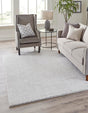 Sea Salt White 1' 4 x 1' 4 Jill Zarin Shaggy Chic Sample Area Rug Thick Soft Touch Fluffy & Plush Shaggy Pile 100% Polyester (Space-Dyed Yarn) With Jute Backing Carpet for Sale at Rug Engine