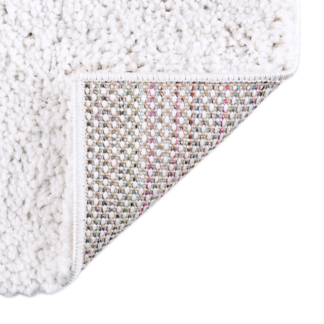 Sea Salt White 7' 10 x 10' Jill Zarin Shaggy Chic Rectangle Area Rug Thick Soft Touch Fluffy & Plush Shaggy Pile 100% Polyester (Space-Dyed Yarn) With Jute Backing Carpet for Sale at Rug Engine
