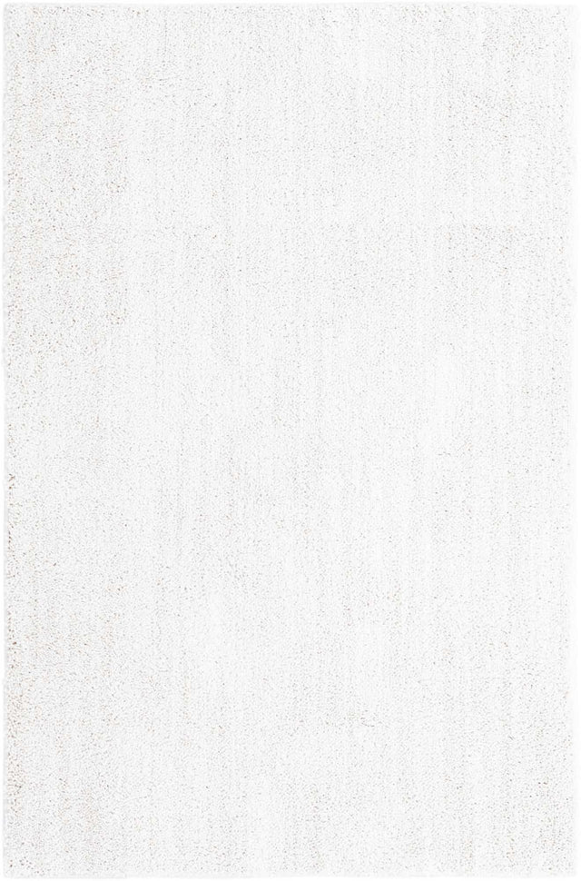 Sea Salt White 5' 3 x 8' Jill Zarin Shaggy Chic Rectangle Area Rug Thick Soft Touch Fluffy & Plush Shaggy Pile 100% Polyester (Space-Dyed Yarn) With Jute Backing Carpet for Sale at Rug Engine