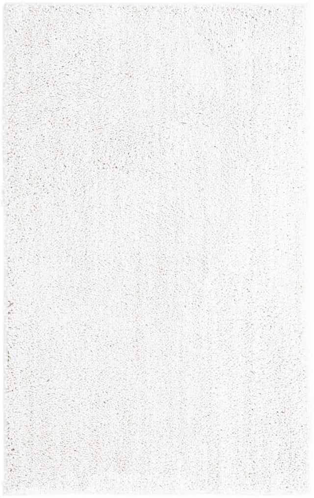 Sea Salt White 3' 3 x 5' 3 Jill Zarin Shaggy Chic Rectangle Area Rug Thick Soft Touch Fluffy & Plush Shaggy Pile 100% Polyester (Space-Dyed Yarn) With Jute Backing Carpet for Sale at Rug Engine