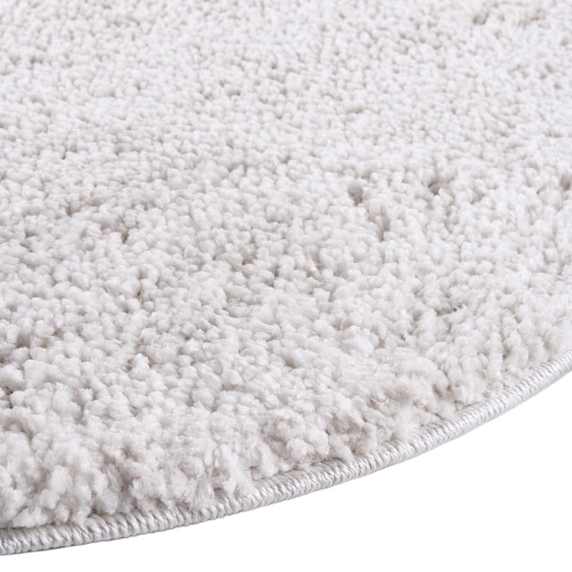 Sea Salt White 7' x 7' Jill Zarin Shaggy Chic Round Area Rug Thick Soft Touch Fluffy & Plush Shaggy Pile 100% Polyester (Space-Dyed Yarn) With Jute Backing Carpet for Sale at Rug Engine
