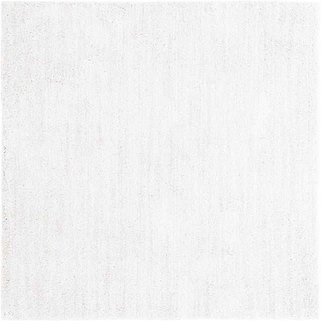 Sea Salt White 7' 10 x 7' 10 Jill Zarin Shaggy Chic Square Area Rug Thick Soft Touch Fluffy & Plush Shaggy Pile 100% Polyester (Space-Dyed Yarn) With Jute Backing Carpet for Sale at Rug Engine