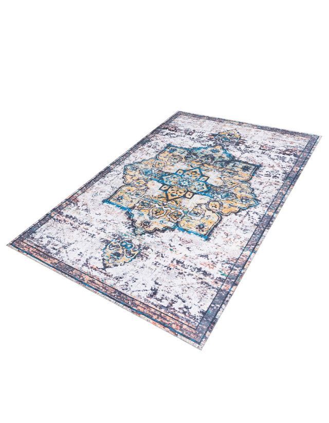 Washable Sea Salt White 9' 2 x 12' Renaissance Rectangle Area Rug Easy to Clean Stain Resistant & Durable Colorful Distressed Vintage Carpet for Sale at Rug Engine