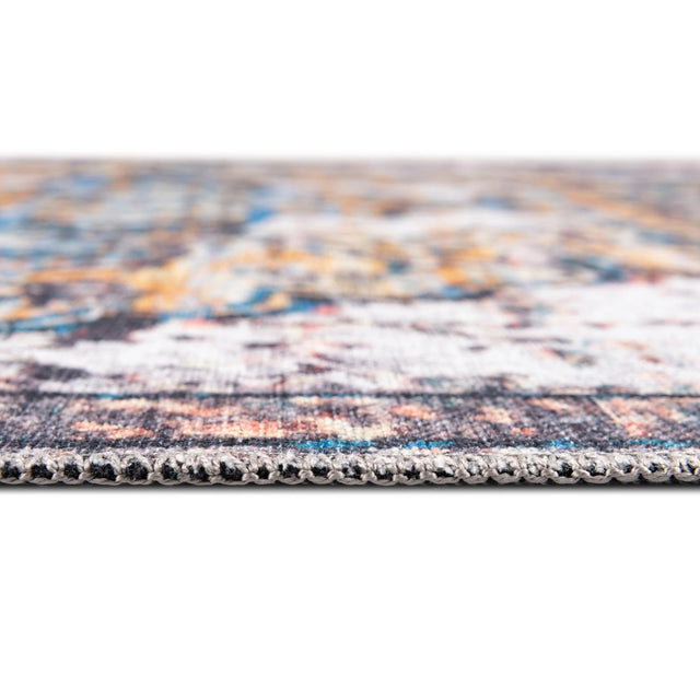 Washable Sea Salt White 3' 11 x 6' 1 Renaissance Rectangle Area Rug Easy to Clean Stain Resistant & Durable Colorful Distressed Vintage Carpet for Sale at Rug Engine
